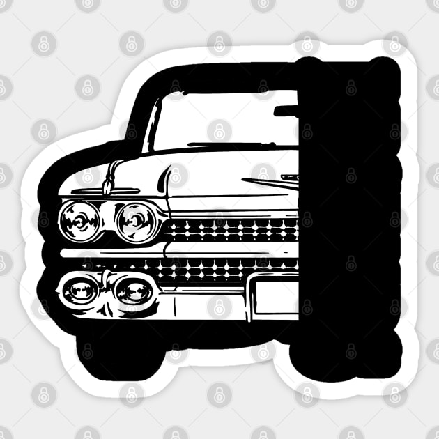 Cadillac (1959) Vintage Car Awesome Sticker by Silly Picture